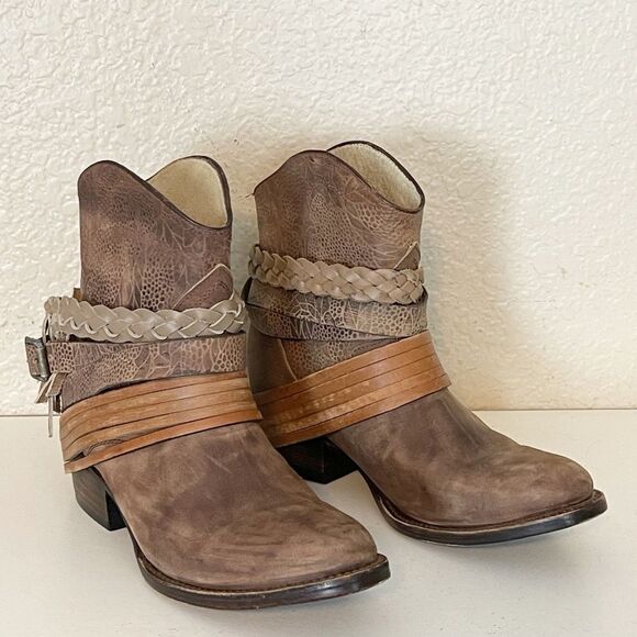 Freebird MEZCAL Brown Bootie western style size 8 - Picture 16 of 17